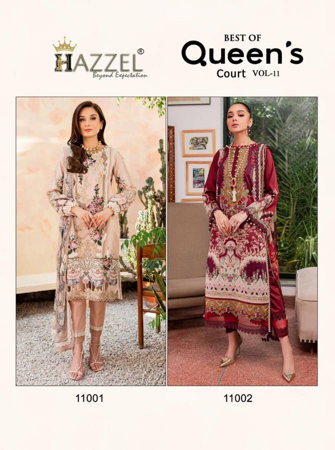 Hazzel Queens Court Vol 11 Cotton Pakistani Suits Catalog

